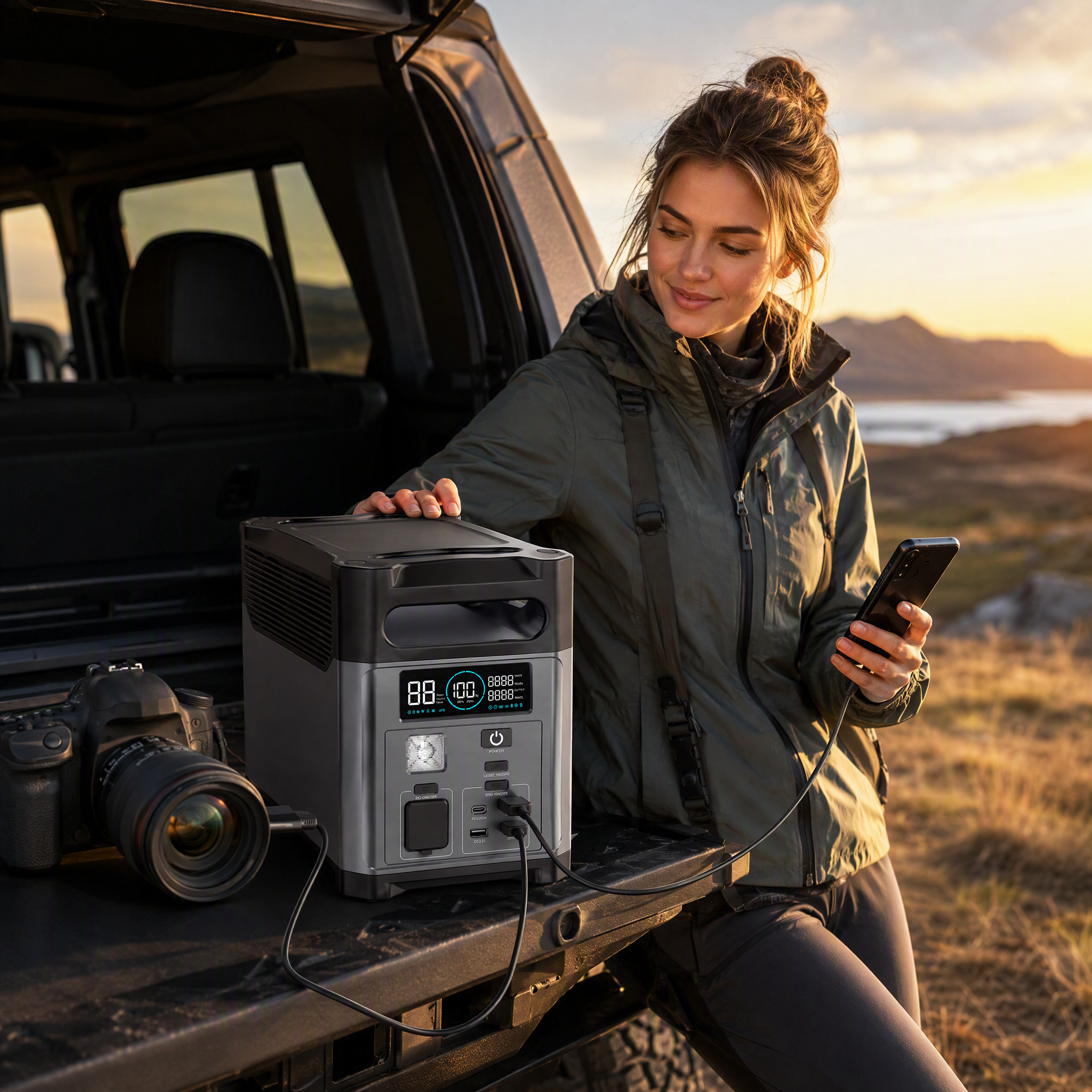 N069 powering outdoor photography and phone charging